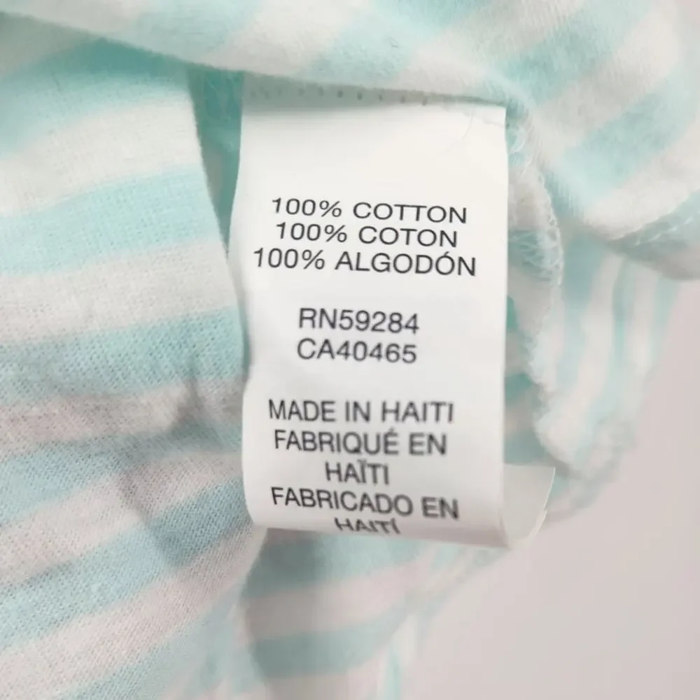 CHILDREN'S PLACE Blue Striped Top Girls Size 7 / 8